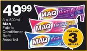 Maq Fabric Conditioner Refill Assorted-3 x 500ml