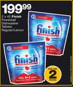 Finish Powerball Dishwasher Tablets Regular/Lemon-2 x 42 Tablets