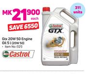 Castrol GTX 20W 50 Engine Oil 5L 20W 50