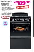 Defy 4 Solid Plate Stove Compact Black Stove DSS514