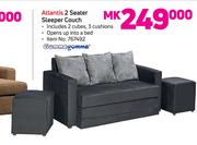 Gommagomma Atlantis 2 Seater Sleeper Couch Including 2 Cubes, 3 Cushions
