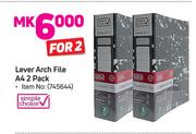 Simple Choice 2 Pack Lever Arch File A4-For 2