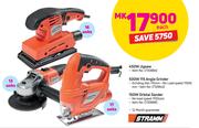 Stramm 450W Jigsaw/500W 115 Angle Grinder/150W Orbital Sander-Each