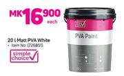 Simple Choice Matt PVA White-20Ltr Each