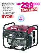 Ryobi 2.7KW Generator RG-2700