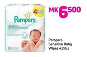 Pampers Sensitive Baby Wipes 4x56s