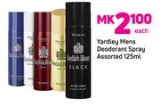 Yardley Mens Deodorant Spray-125ml Each