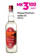 Malwai Premium Vodka 43-750ml Each