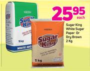 Sugar King White Sugar Paper Or Dry Brown 2kg-Each