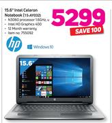 HP 15.6" Intel Celeron Notebook 15-AY032