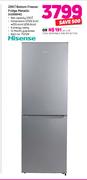 Hisense 299Ltr Bottom Freezer Fridge (Metallic) H299BME