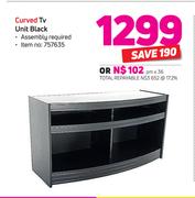 Curved TV Unit (Black)