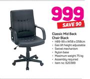 Classic Mid Back Chair (Black)