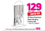 MainStay 24 Piece Stainless Steel Steel Hanging Cutlery Set-Per Set