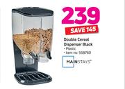 Mainstays Double Cereal Dispenser Black