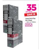 Simple Choice Lever Arch File A4 2Pack-Per Set