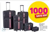 Mainstays 5Piece Black Travel Set
