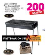 Ketla Large Steel Braai Plus Charcoal JB200