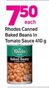 Rhodes Canned Baked Beans In Tomato Sauce 410g-Each
