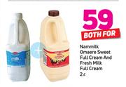 Nammilk Omaere Sweet Full Cream And Fresh Milk Full Cream 2Ltr-For Both