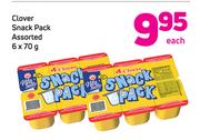 Clover Snack Pack Assorted 6 x 70g-Each