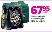 Windhoek Lager Can Or Draught NRB 6 x 440ml-Each