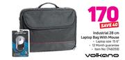 Volkano Industrial 28cm Laptop Bag With Mouse