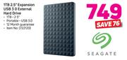 Seagate 1TB 2.5” Expansion USB 3 0 External Hard Drive