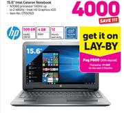 HP 15.6” Intel Celeron Notebook