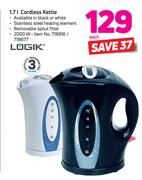 Logik 1.7L Cordless Kettle-Each