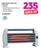 Logik 3 Bar Heater LGB-333