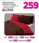 Casa Single Polycotton Comforter Inner Set