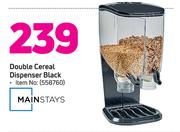 Mainstays Double Cereal Dispenser Black