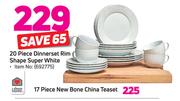 Always Home 20 Piece Dinnerset Rim Shape Super White