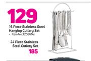 16 Piece Stainless Steel Hanging Cutlery Set