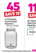 4Ltr Embossed Country Style Dispenser