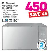 Logik 30Ltr Electronic Microwave (Silver) P90N30AL