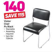Visitor Chair PU Black