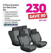 Stingray 11-Piece Grandeur Car Seat Cover Set-Per Set