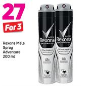 Rexona Male Spray Adventure-3 x 200ml