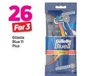 Gillete Blue 11 Plus-For 3