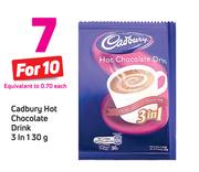 Cadbury Hot Chocolate Drink 3-In-1-10x130g