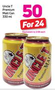Uncle T Premium Malt Can-24x330ml