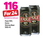 Faxe 10% Extra Strong Beer-24x500ml