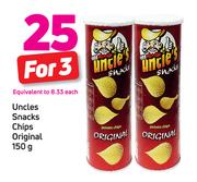 Uncles Snacks Chips Original-3x150g