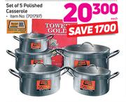 Tower Group Set Of 5 Polished Casserole-Each