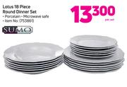Sumo Lotus 18-Piece Round Dinner Set-Per Set