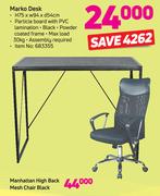 Manhattan High Back Mesh Chair Black