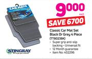 Stingray Classic Car Mat Set Black Or Grey 4-Piece TT8023BK-Each