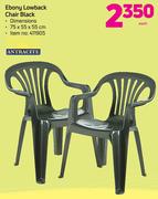 Antracite Ebony Lowback Chair Black-Each